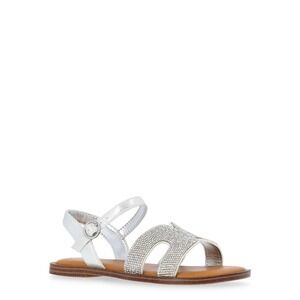Wonder Nation Rhinestone‎ Sandal 17816917416 Silver Metallic Big Girl Size 5